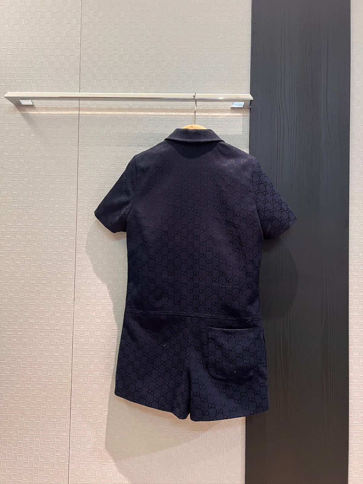 Gucci Jumpsuit Short Dark Blue Polyester Fiber