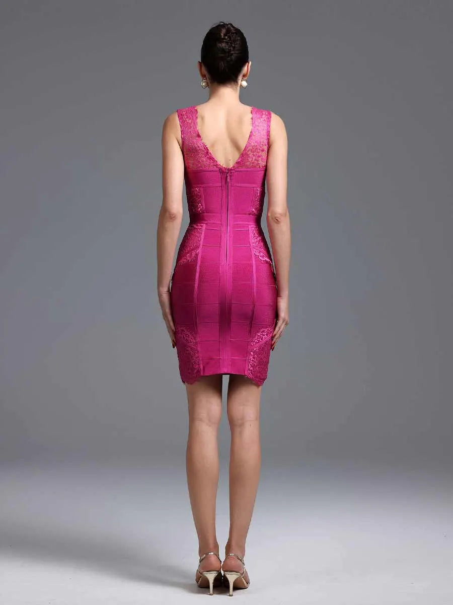 Camille Lace Bandage Midi Dress