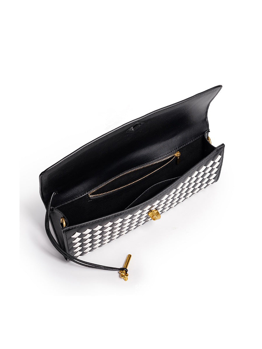 Emilia Woven Soft Leather Evening Bag