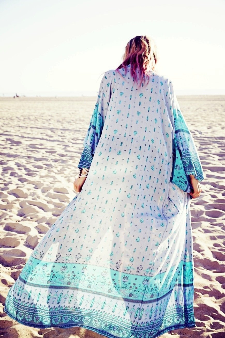 Chiffon Floral Loose Plus Size Beach Long Cover-Up