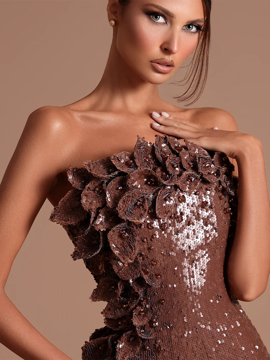 Miranda Maxi Dress In Brown