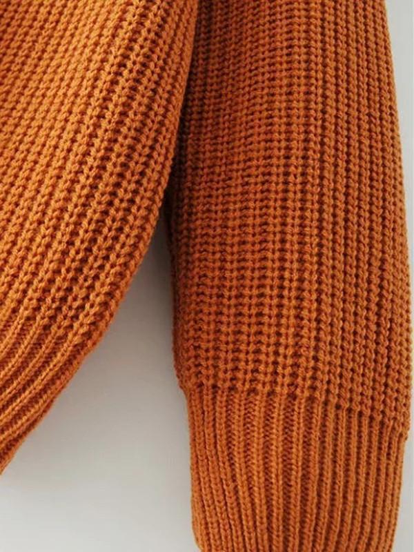 Fashion Solid Color V-Neck Halterback Bandage Sweater Tops