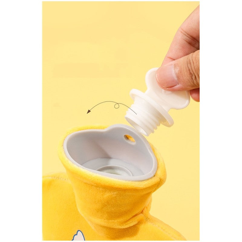 Cartoon Printed Infusing Water Fleece Cover Hot Water Bag