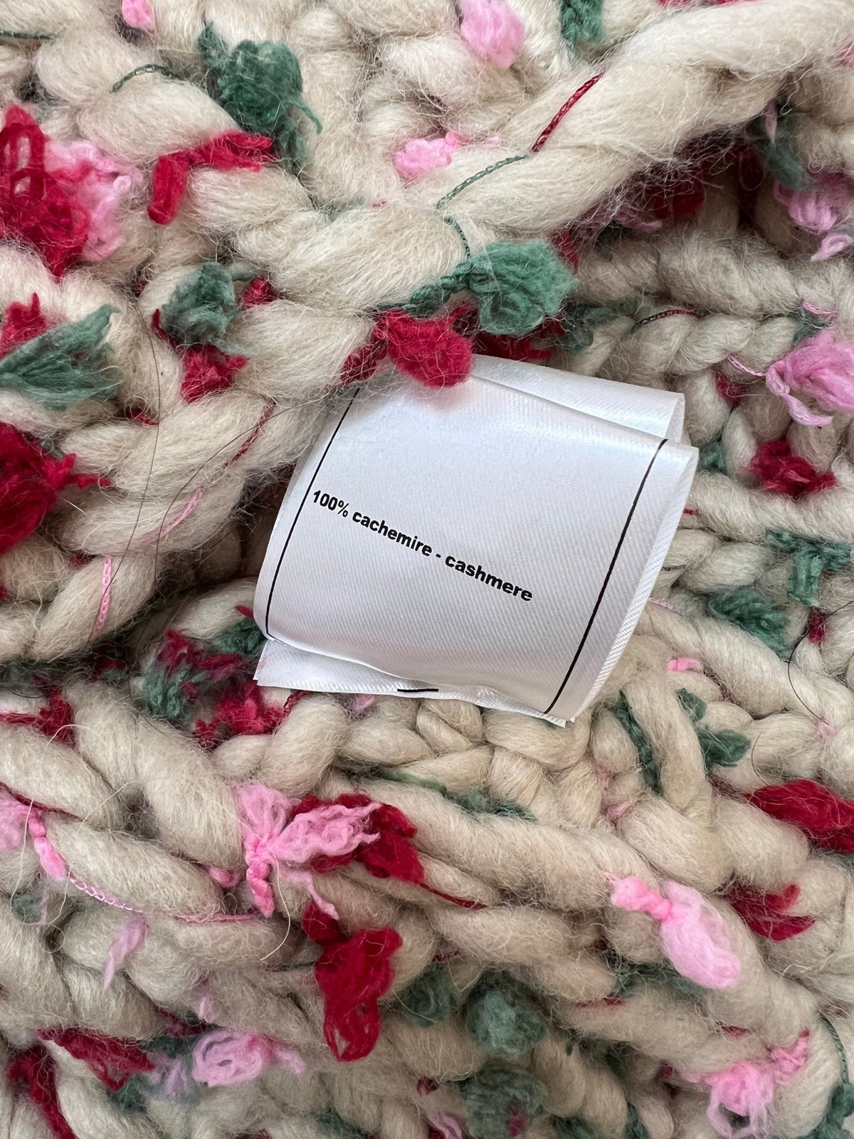 Chanel Hand-crocheted Colorful Pom-pom Coat Cashmere