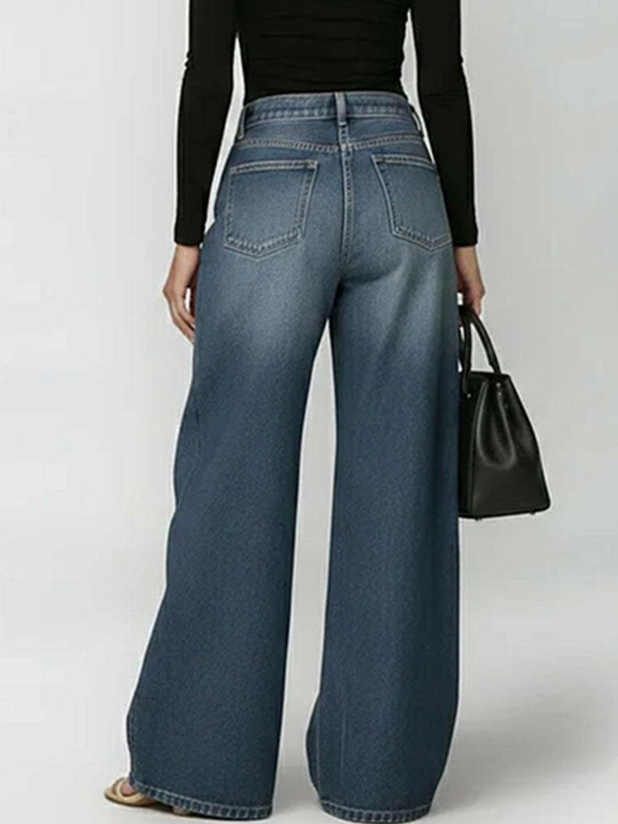 June Metal-Eyelet Jeans