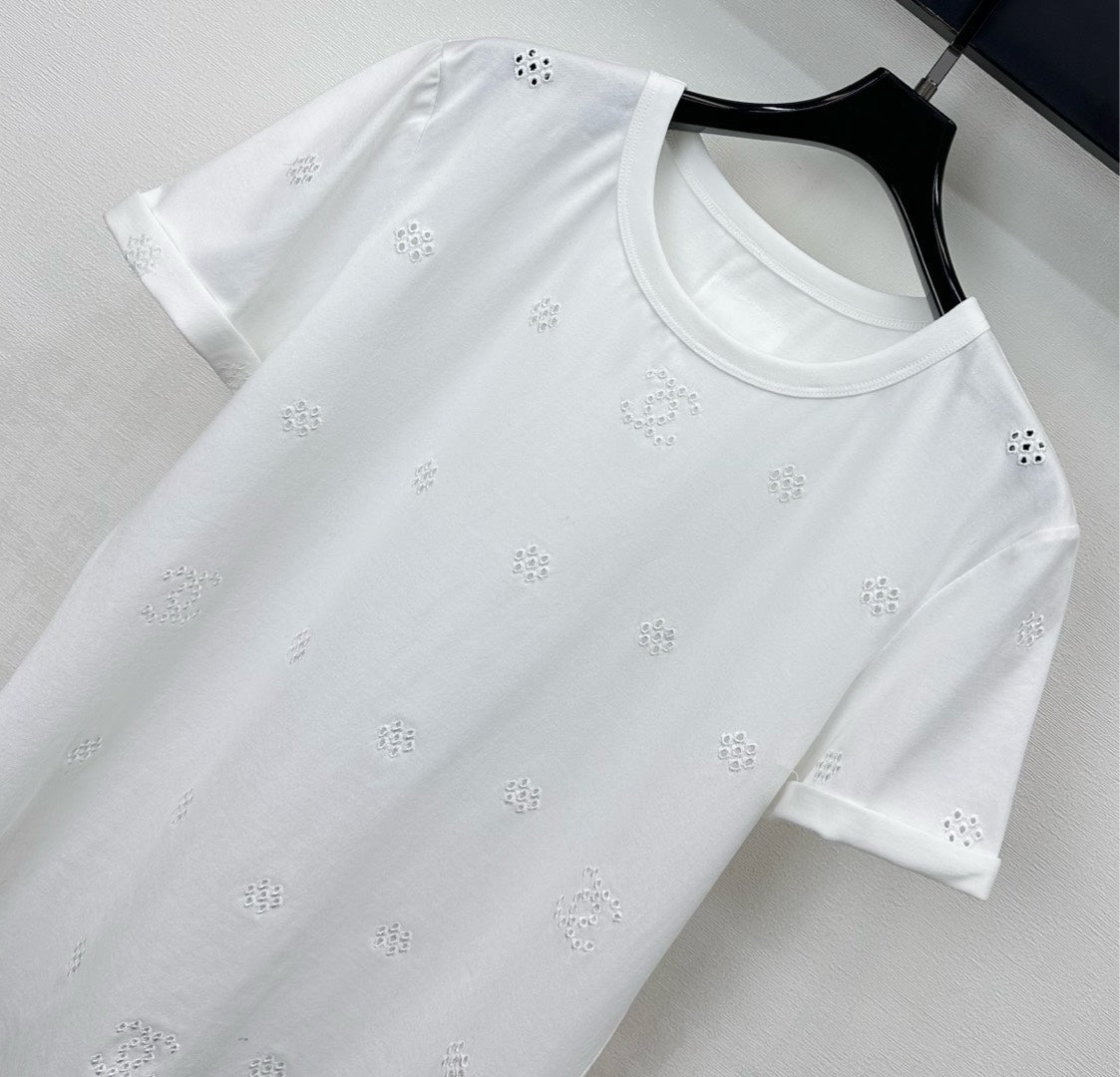 CC SS26 Short-sleeved Top White Cotton 350318