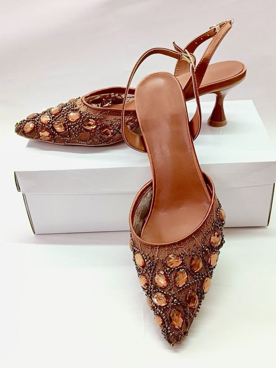Heidi Colorful Rhinestone High Heels