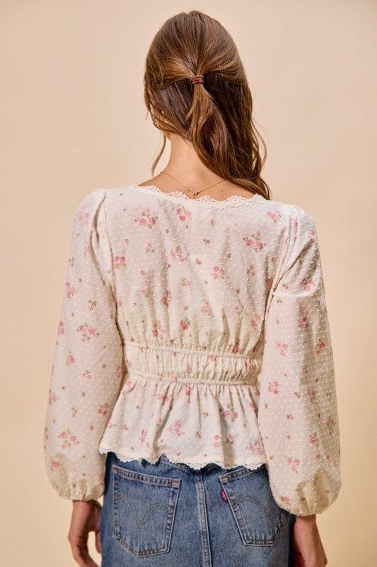 Bloom Lace Peplum Top