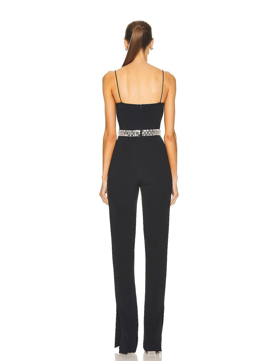 Elisa Crystal Embroidered Jumpsuit