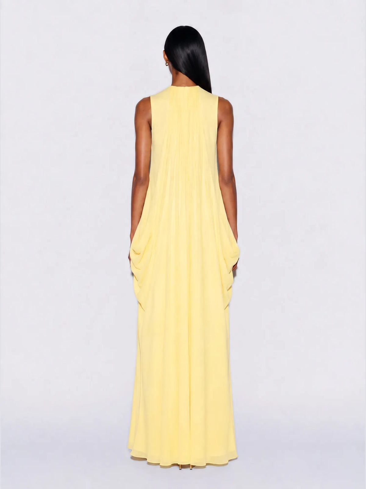 Bianca Draped Maxi Dress with 3D Embellishment