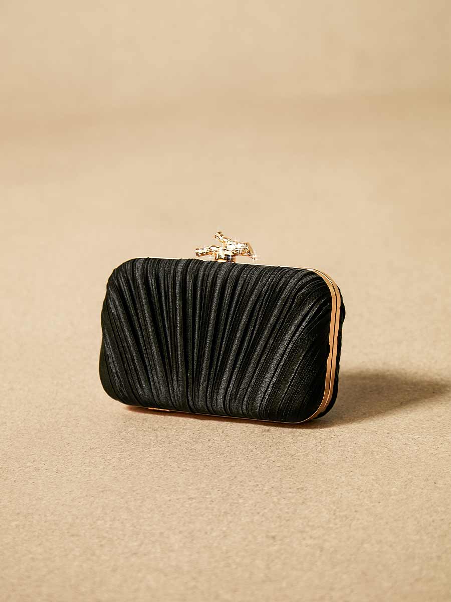 Noelle Branch Clasp Texture Clutch