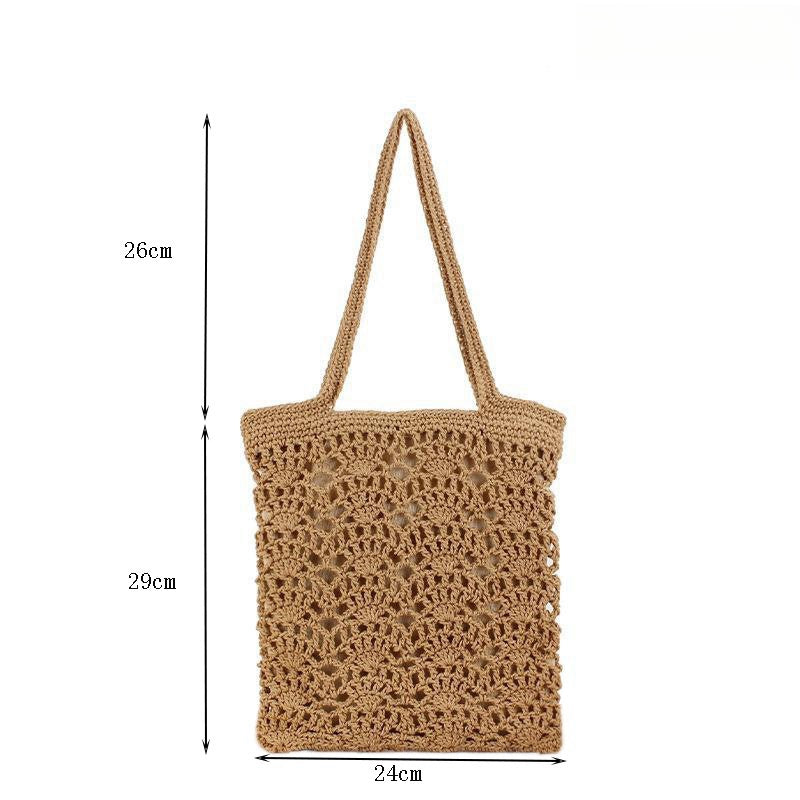 Crochet Market Bag Crocheted Single Shoulder Weave Bag