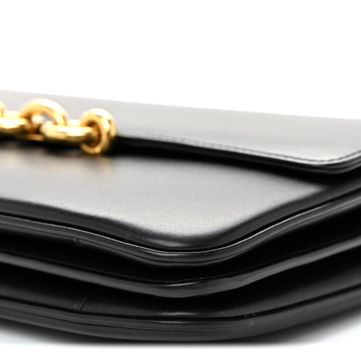 Smooth Calfskin Le Maillon Satchel Black