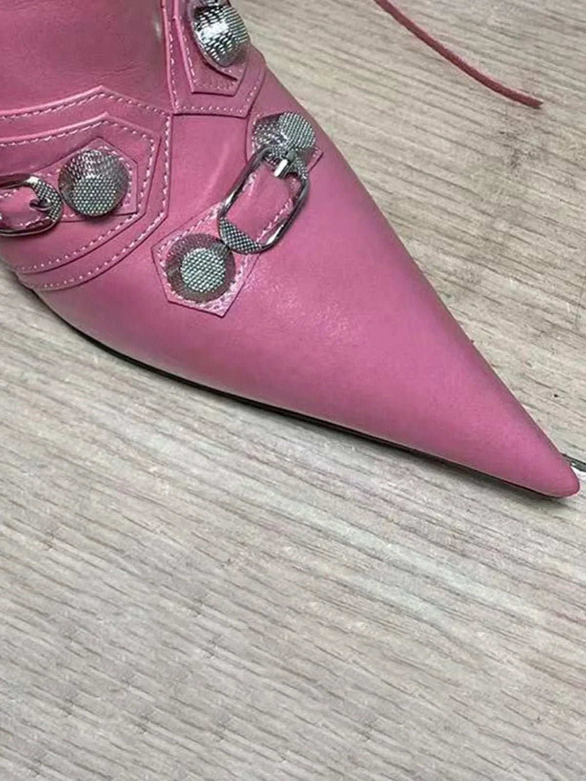 Aspen Retro Metal Studded High Heels