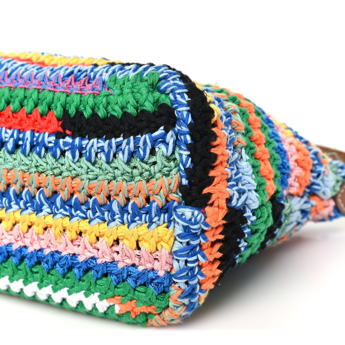 Fabric Crochet Pouch Multicolor