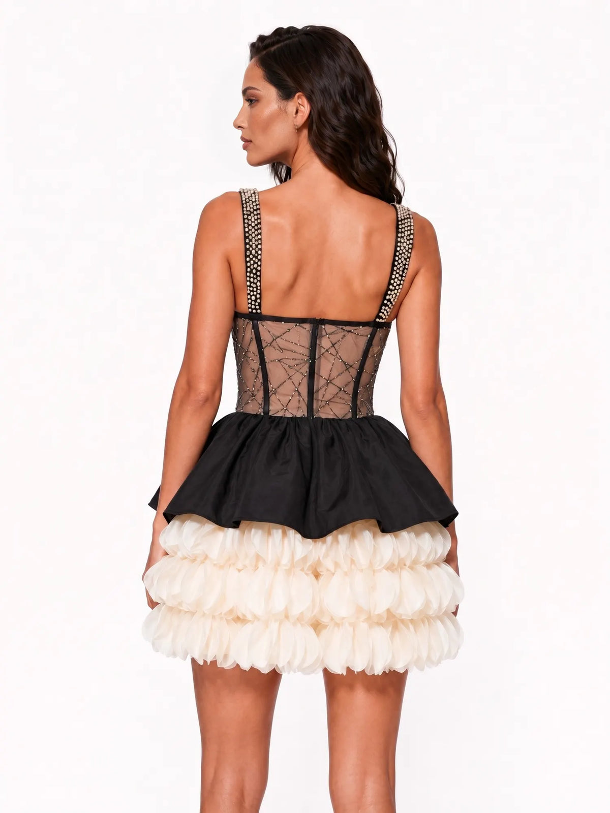 Celeste Sheer Tiered Mini Dress