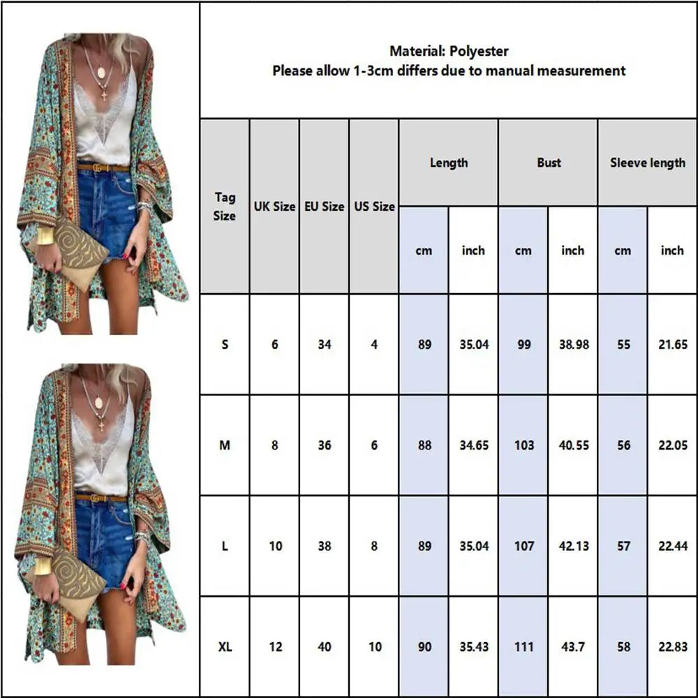 Bohemian Casual Cloak Cardigan For Swimsuit Woman 2024 Summer Beach Swimwear Smock Tops Long Sleeved Female Clothing