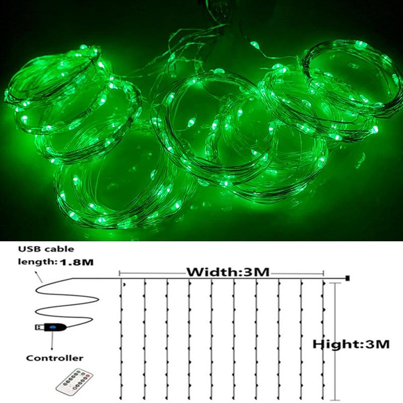 Christmas Decorations For Home 3M Curtain String Light Flash Fairy Garland Home Decor Navidad 2021 Xmas Decoration New Year 2022