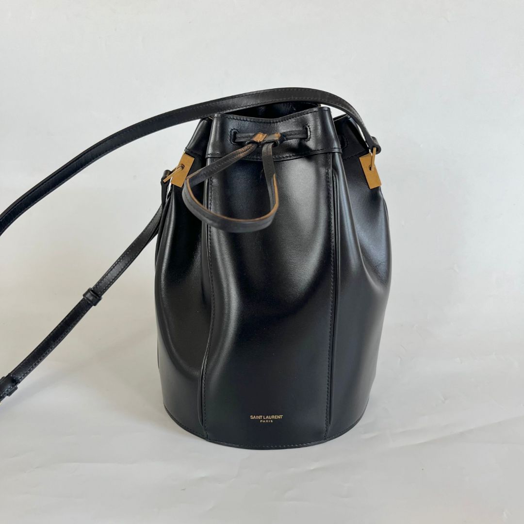 Saint Laurent Talitha Medium Leather Bucket Bag