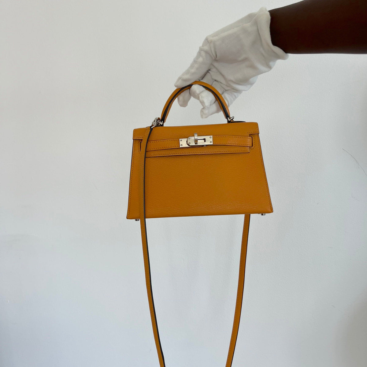 Hermes Kelly Mini Chevre Sesame Bag