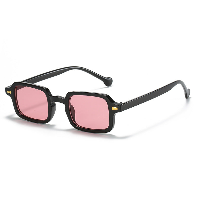 Square Retro Sunglasses Stylish AC Lens Sun Protection