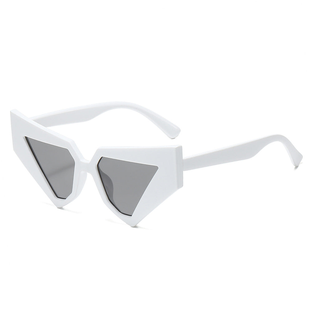 Trendy Geometric Sunglasses UV400 Gray Lenses