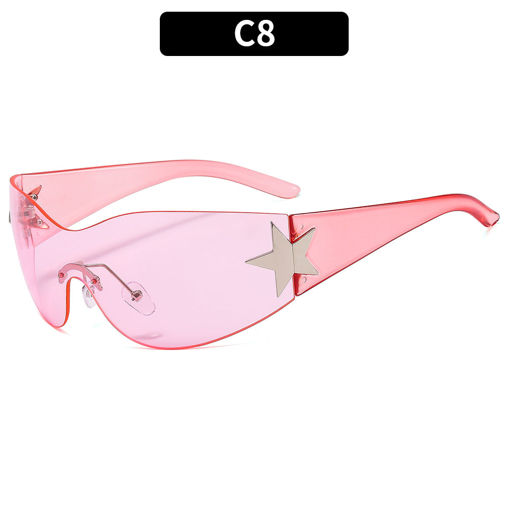 Y2K Star-Shaped Cat-Eye Sunglasses Trendy Casual Shades