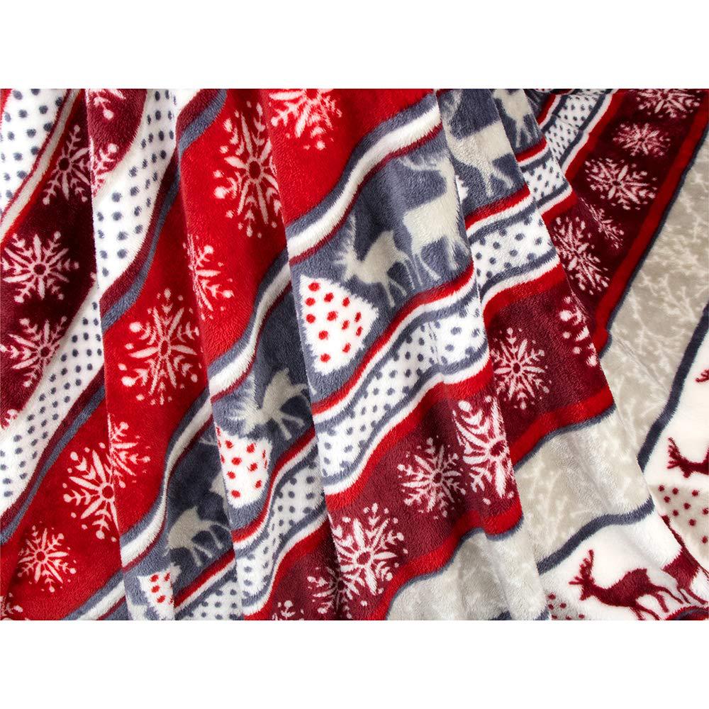 Soft Christmas Reindeer Warm Throw Blanket