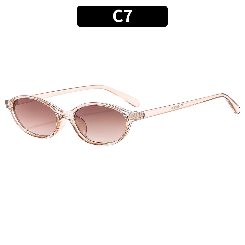 Retro Oval Sunglasses Chic UV400 Protection Eyewear