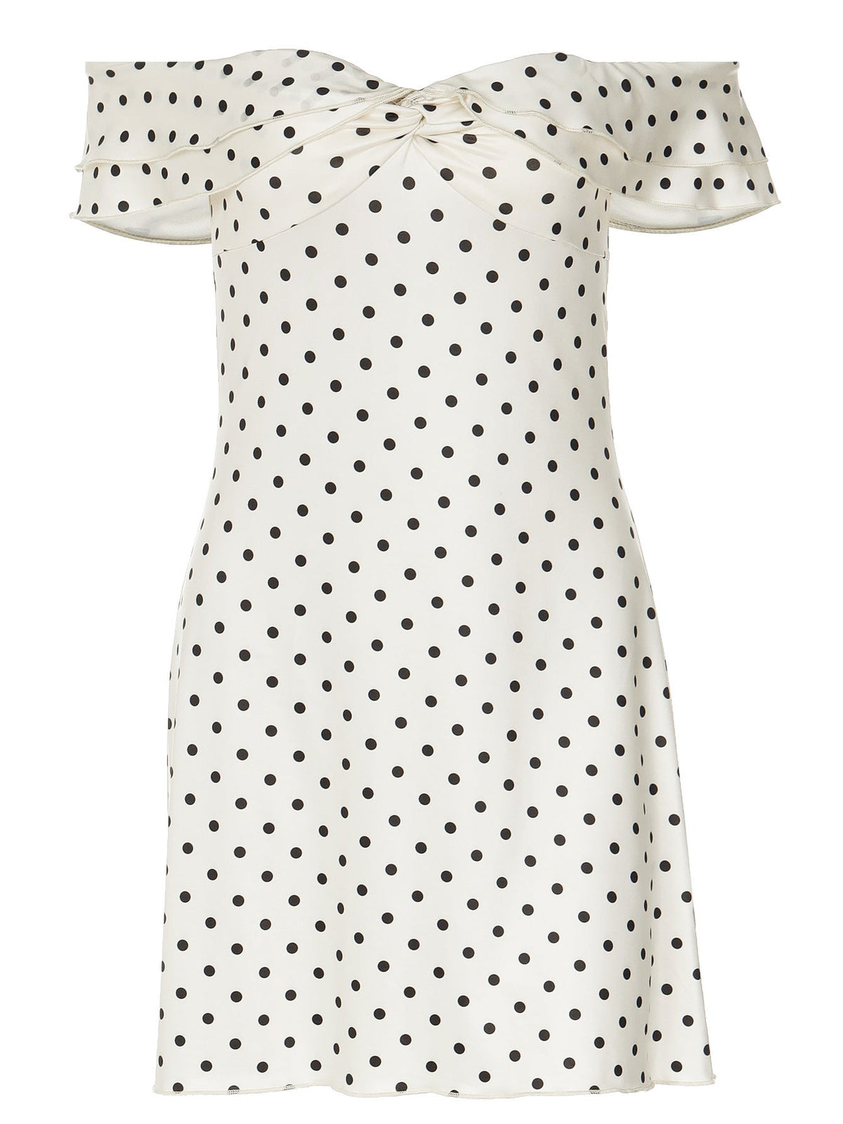 Polka Dot Strapless Bodycon Dress for Casual Outings