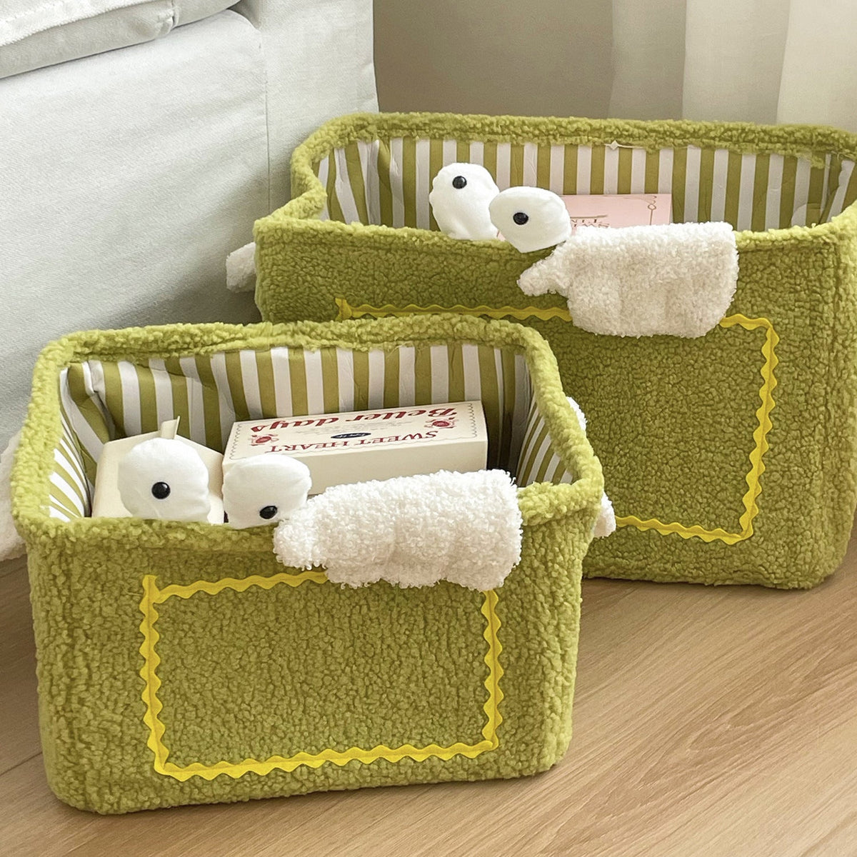 Monster Plush Storage Basket Cute Toy Organizer