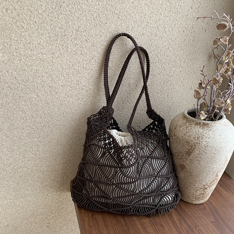 Handmade Cotton Rope Tote Bag Stylish Woven Design
