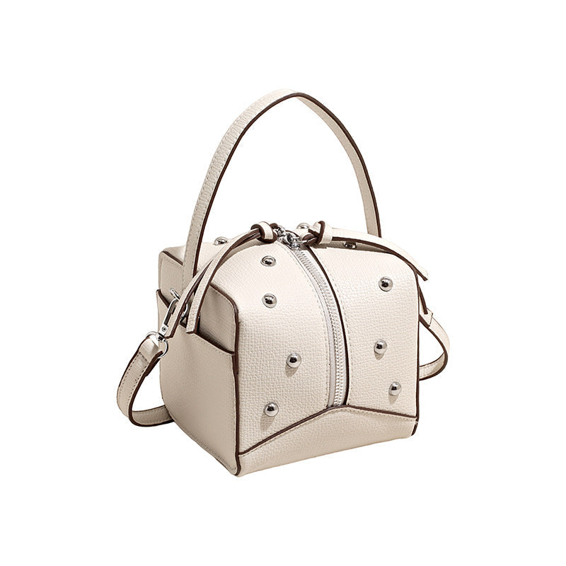Punk Style Studded Handheld Square Bag for Women