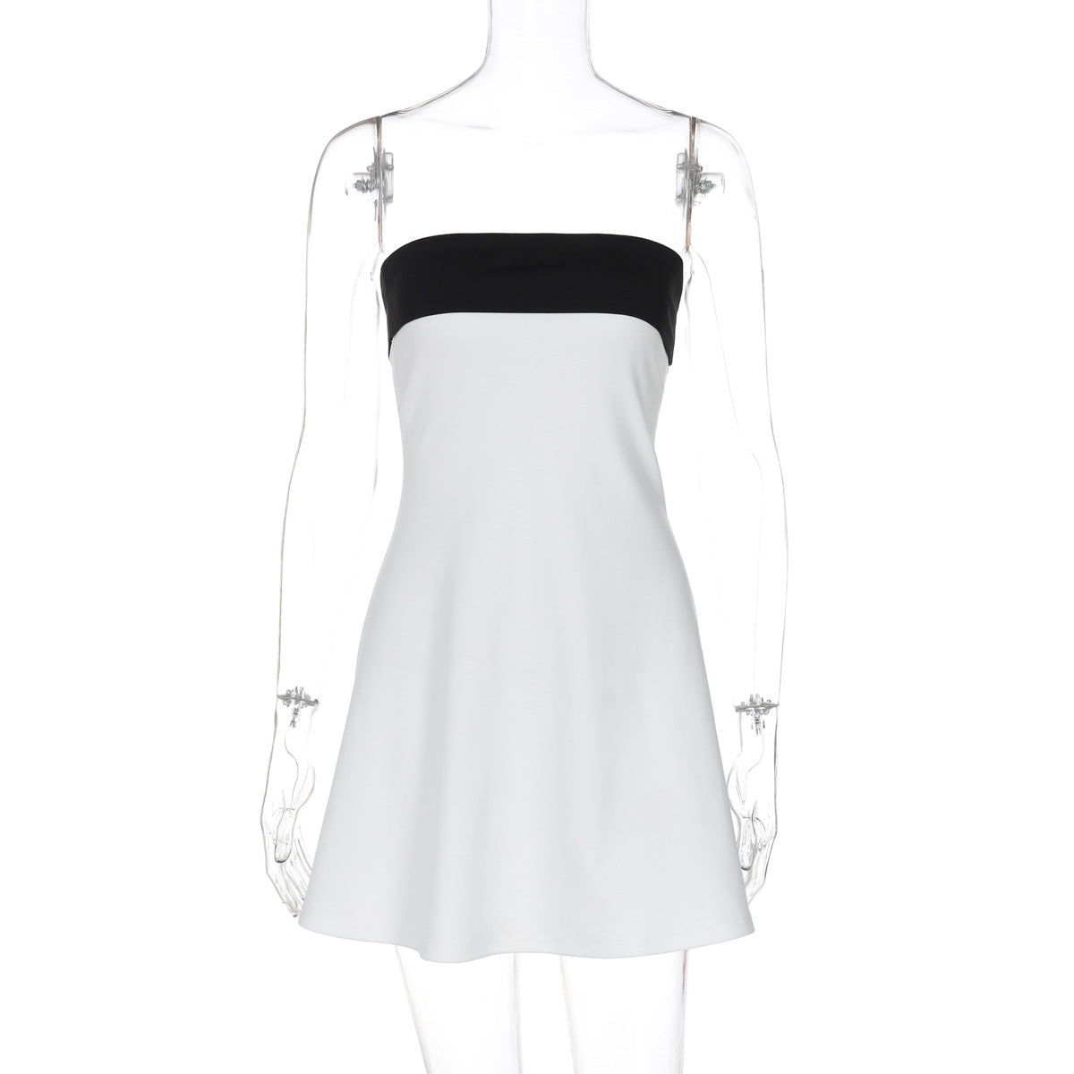 Color Block Sleeveless Bodycon Mini Dress