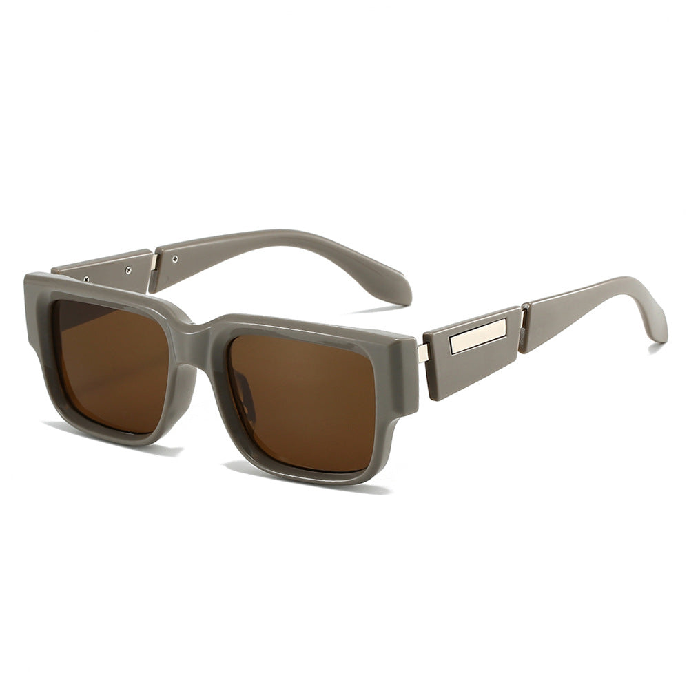 Trendy Retro Square Frame Sunglasses Stylish UV400 Protection