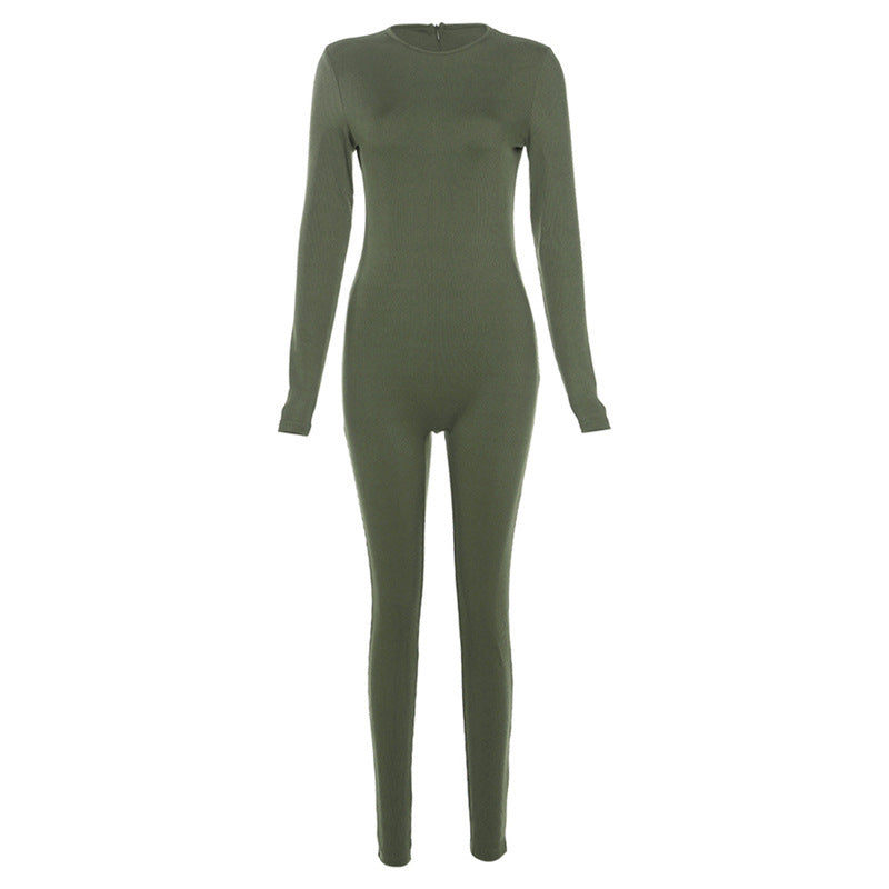 Sexy High-Waisted Jumpsuit With Zipper For Women
