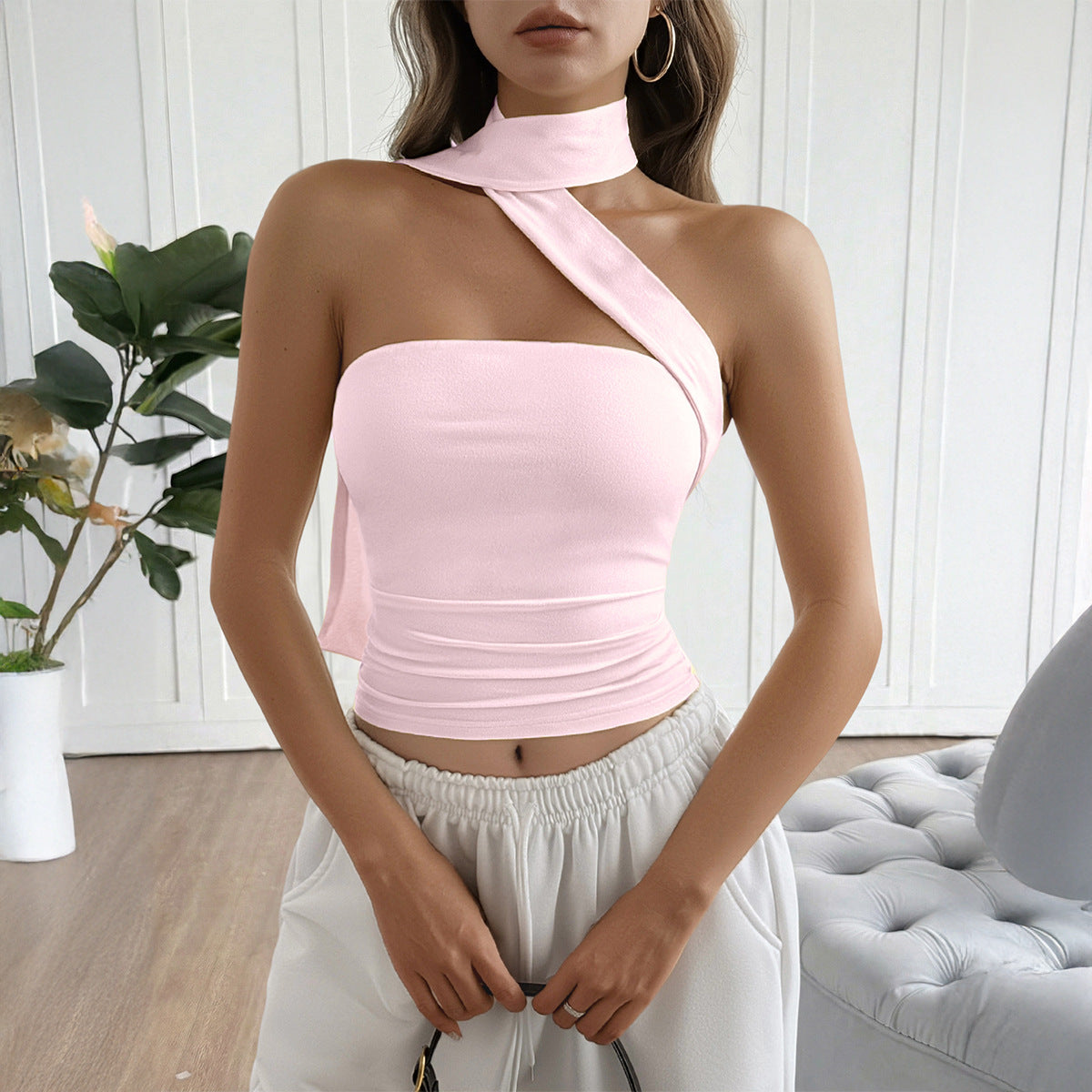 Y2K Sexy Chic Strapless Crop Top for Women