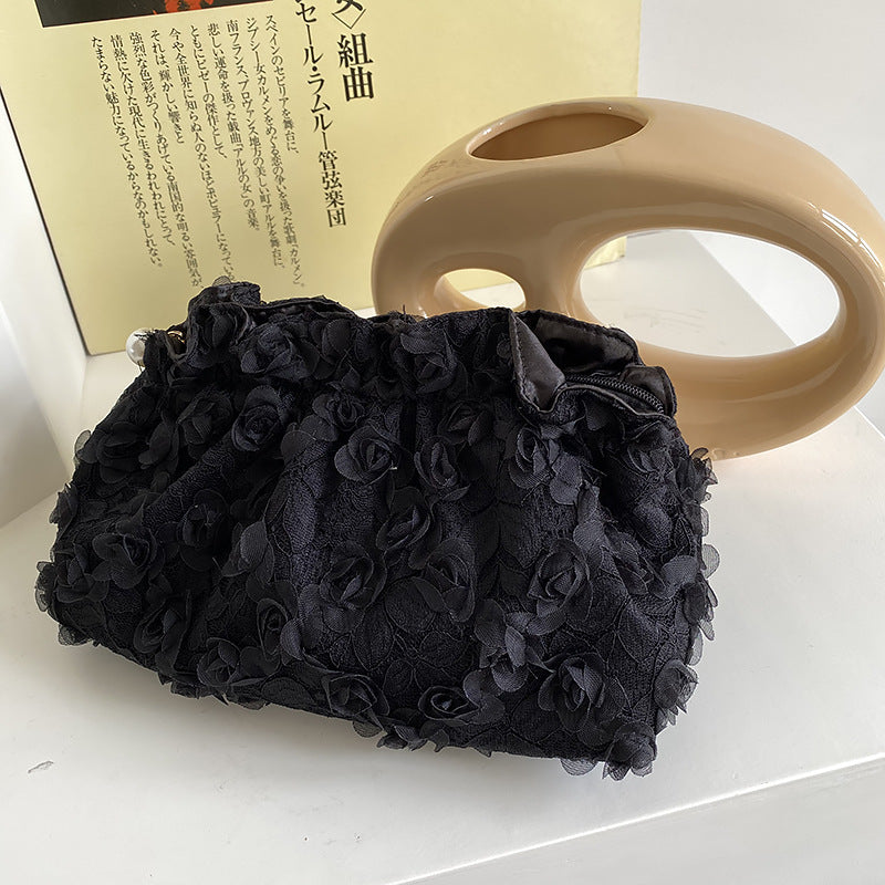 Portable Makeup Bag Lace Handbag Lightweight Organizer