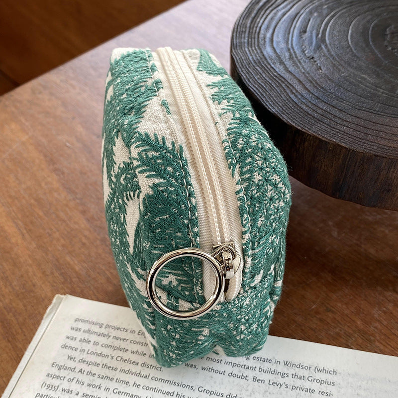 Mini Tree Embroidered Card Cases Wallets