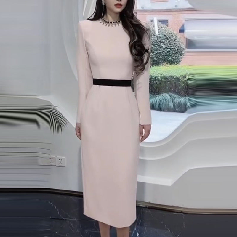 Color Block Long Sleeve Dress