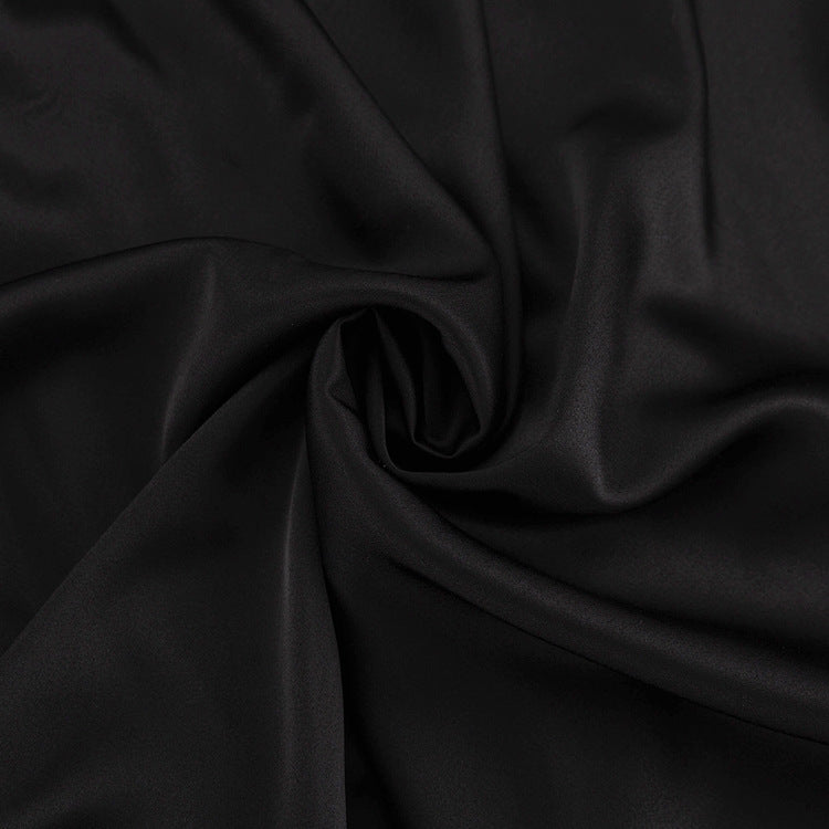 Elegant Black A-Line Dress With Lace Design