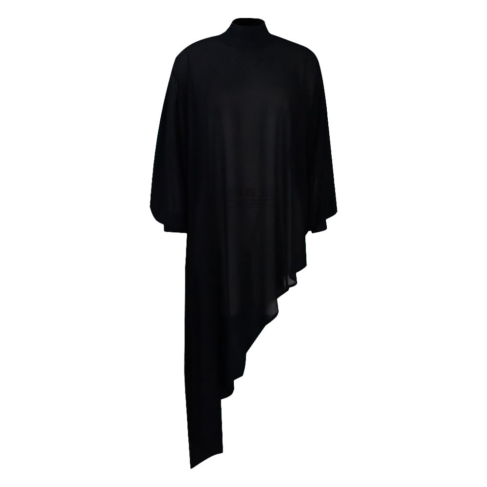 Irregular Hem Chiffon Maxi Dress Casual Loose Women'S Clothing