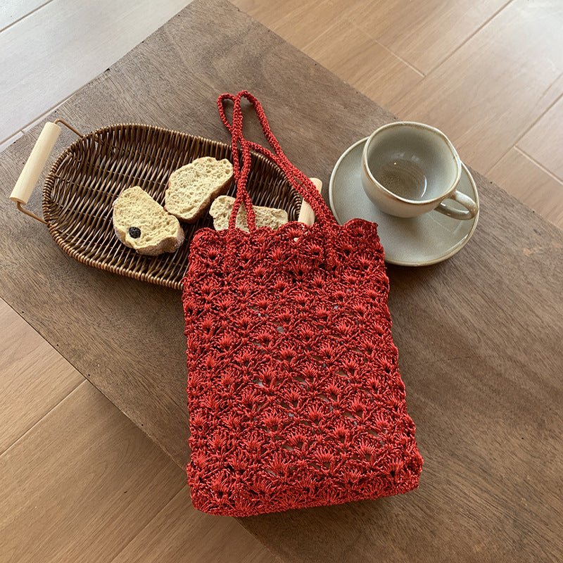 Handwoven Metallic Mini Shoulder Bag Elegant Artisanal Weave