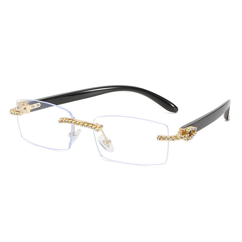 Trendy Square Sunglasses With Diamond Cut Frame