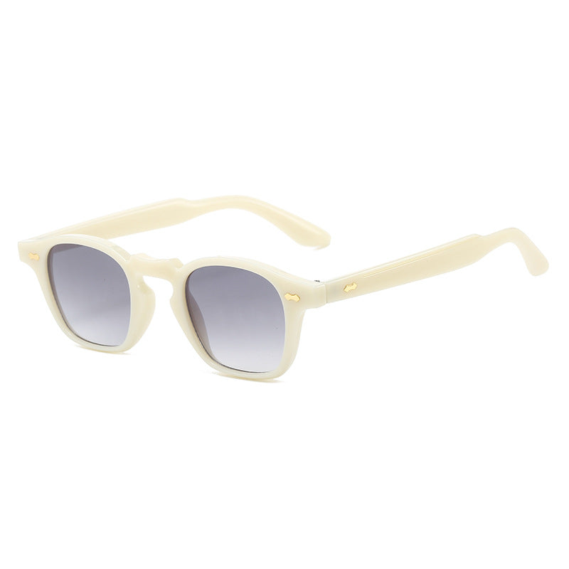 Trendy Punk Hip Hop Square Sunglasses with Metal Blends