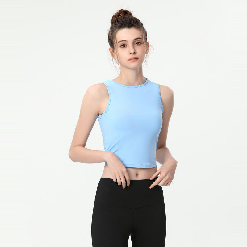 Sports Vest Women'S Fashion Yoga Beauty Back Blouse Leisure Fitness Running Shock Vest