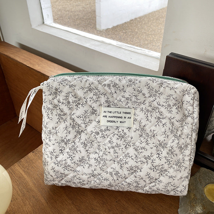 Portable Floral Makeup Bag Travel Organizer Diaper Bag