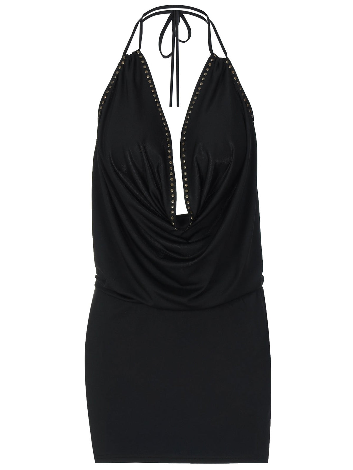 Sexy Deep V Cutout Back Bodycon Dress