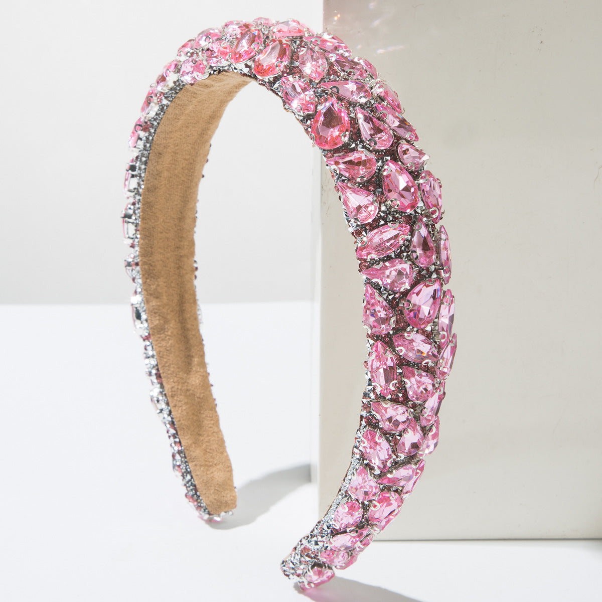 Baroque Style Rhinestone Headband with Colorful Gems