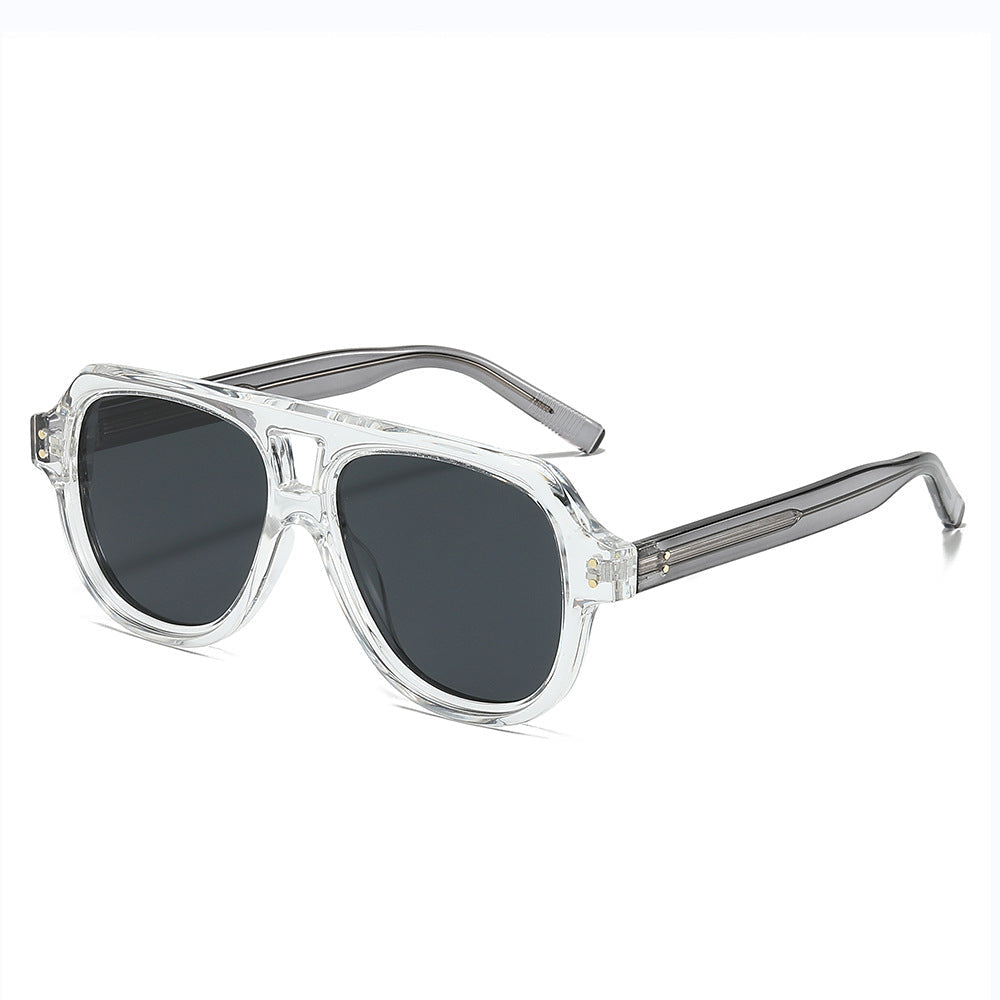 Trendy Polarized Sunglasses with Crown and Skull Design